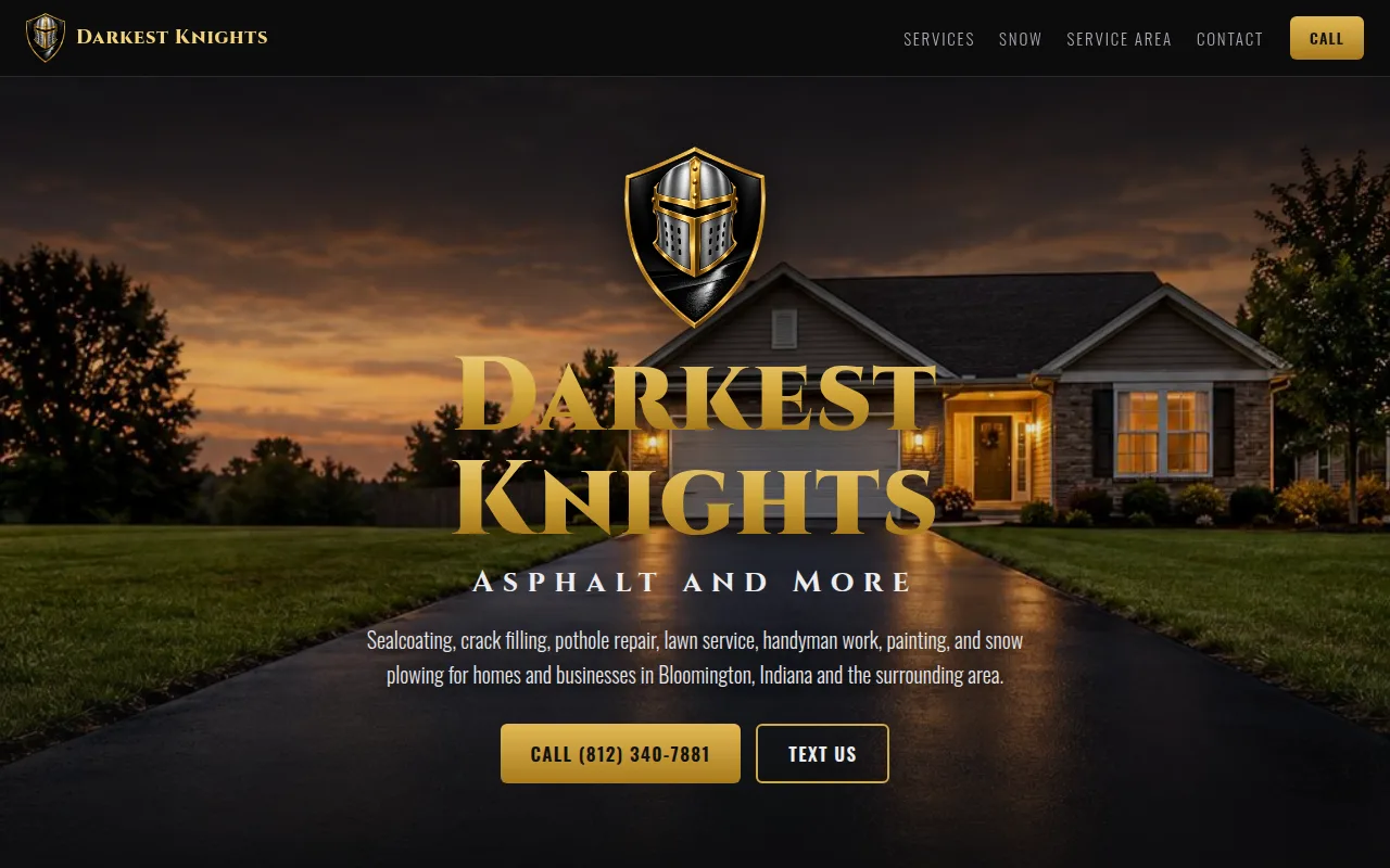Darkest Knights Asphalt and More website home page